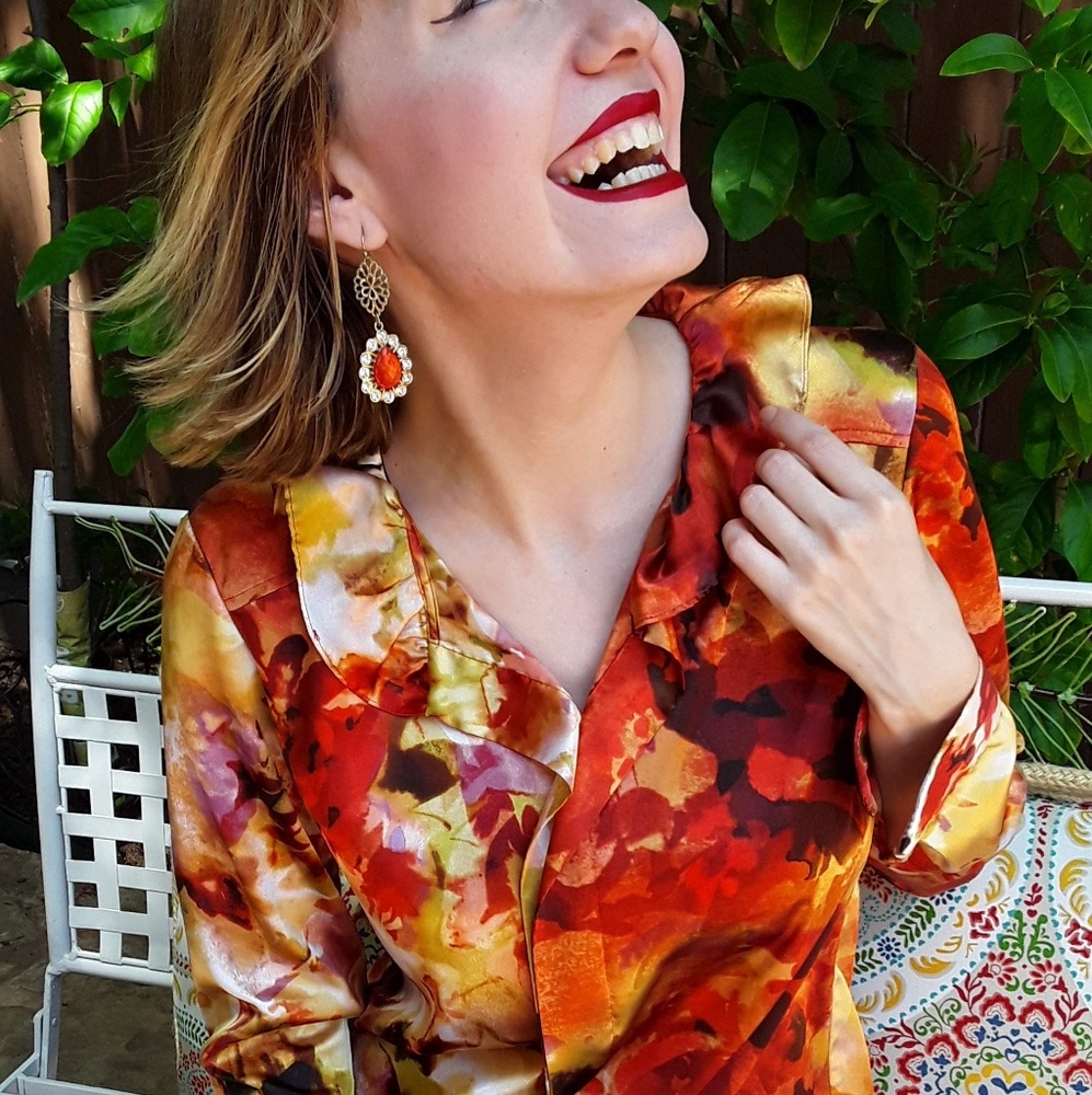Eye-Catching Blended Multicolored Top